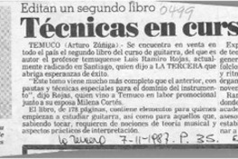 Técnicas en curso de guitarra