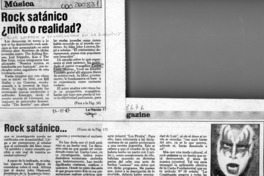 Rock satánico mito o realidad?  [artículo] J. G. P.