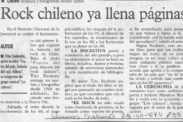 Rock chileno ya llena páginas  [artículo].