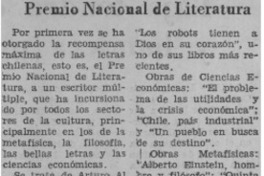 Premio Nacional de Literatura