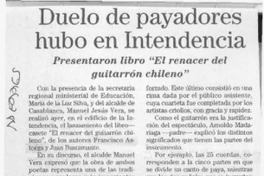 Duelo de payadores hubo en intendencia  [artículo].