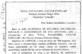 "Paya, payadores, cantar popular"