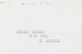 Asuntos típicos de la zona de Quintero  [manuscrito].