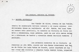 San Fabián mirando el futuro. [manuscrito] :