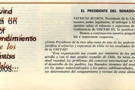 Servirá para un mejor entendimiento entre los distintos pueblos ... el Presidente del Senado. [artículo] :
