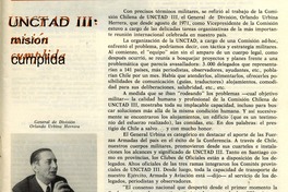 UNCTAD III misión cumplida. [artículo] :