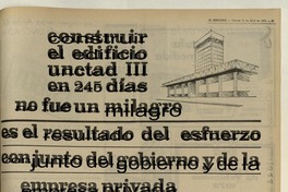 Monumental edificio construyó Chile para Tercera Conferencia de la UNCTAD  [artículo].