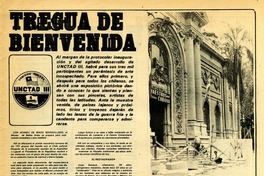 Tregua de bienvenida  [artículo].