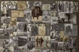 Collage de fotografías en página final de un álbum