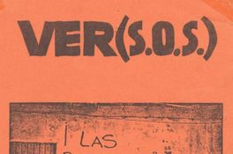 Portada de Ver(s.o.s.) : revista de poesía, septiembre de 1983