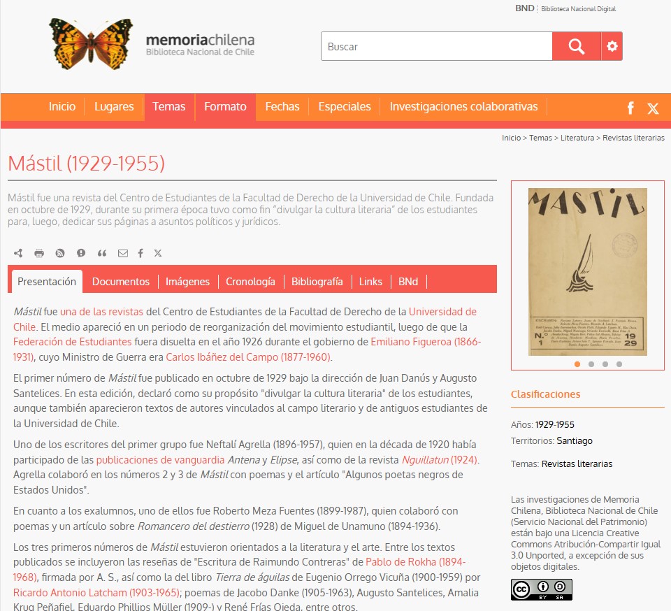 Imagen de texto de portada del minisitio "Mástil" Imagen de texto de portada del minisitio "Mástil"