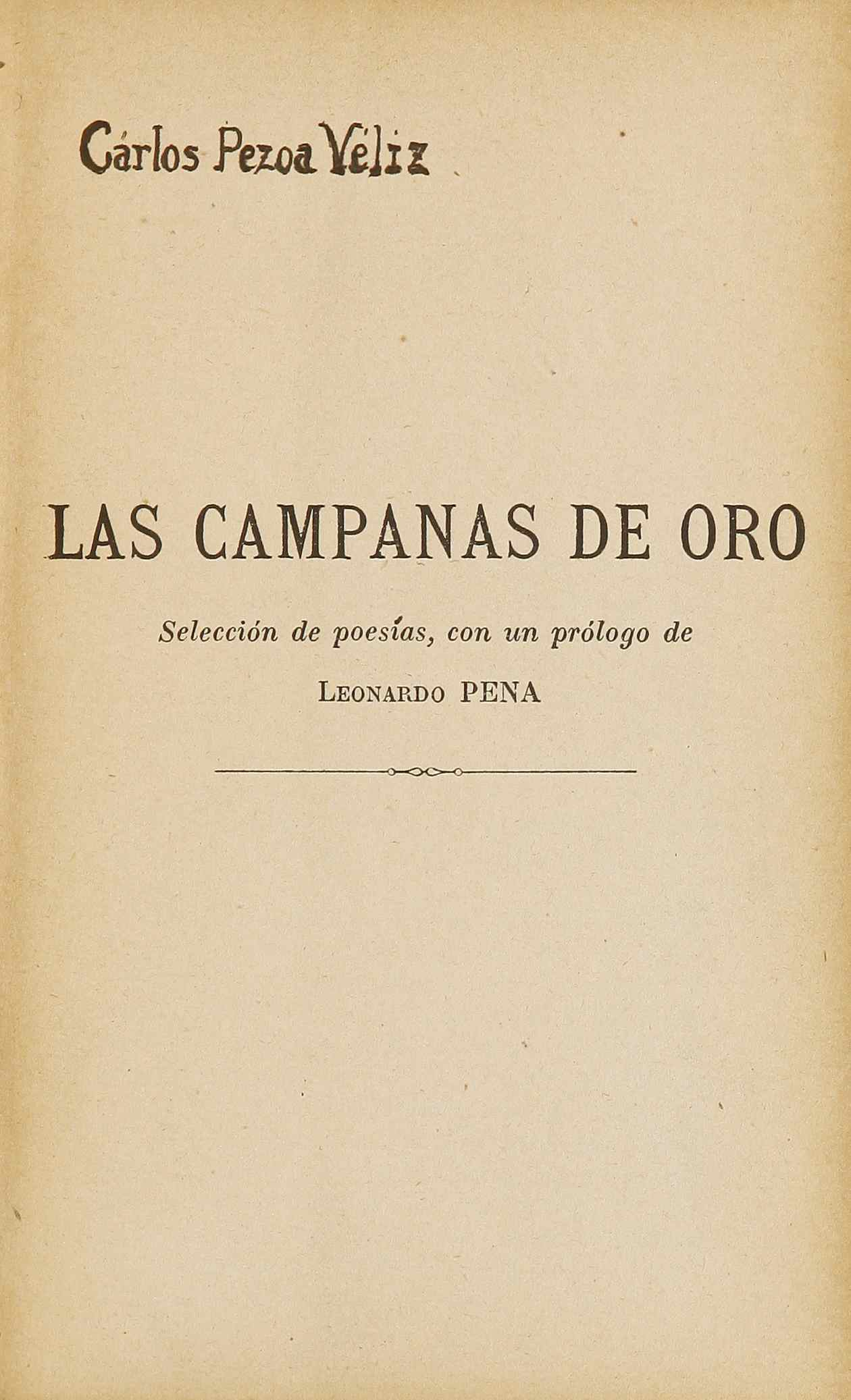 Las campanas de oro, de Carlos Pezoa Véliz