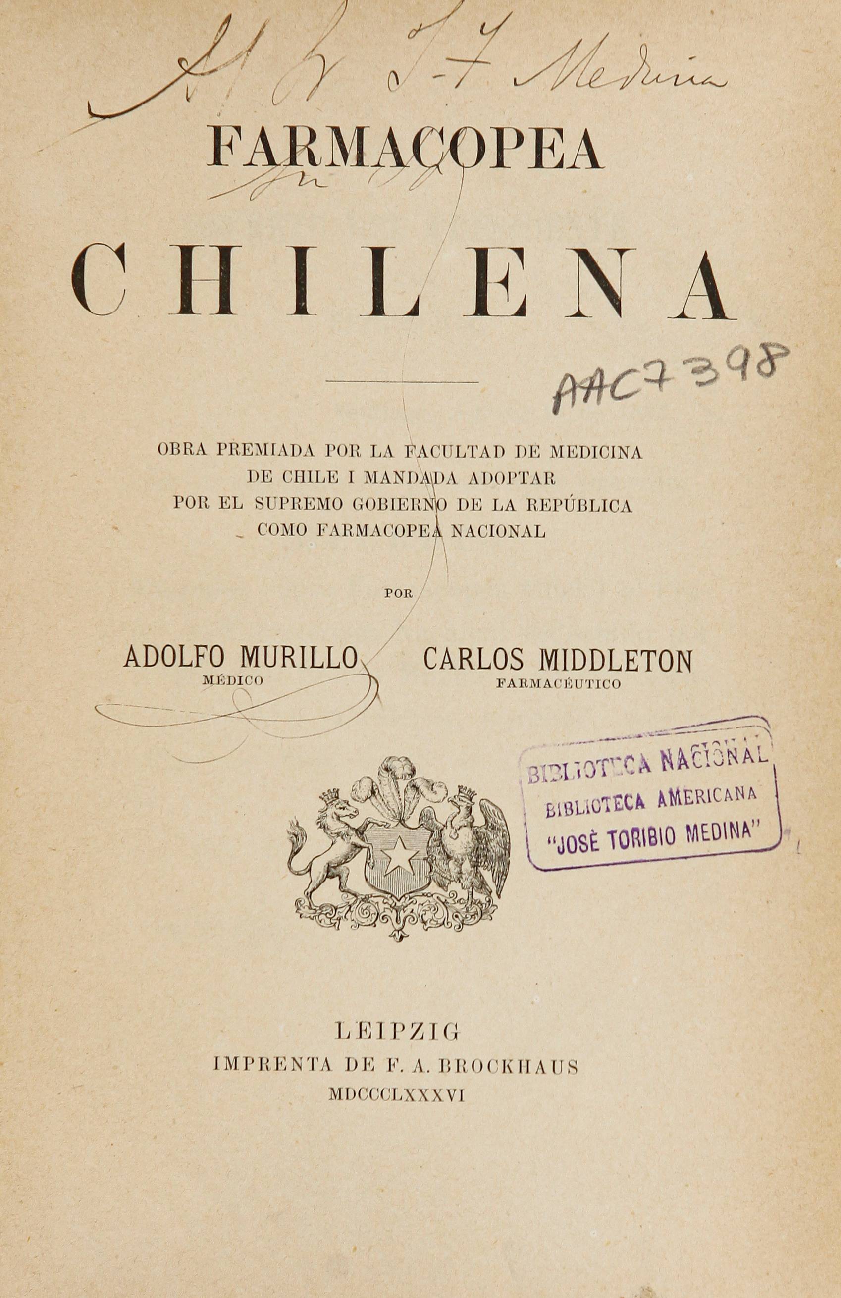 Farmacopea chilena (1886)