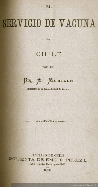 El servicio de vacuna en Chile (1898)