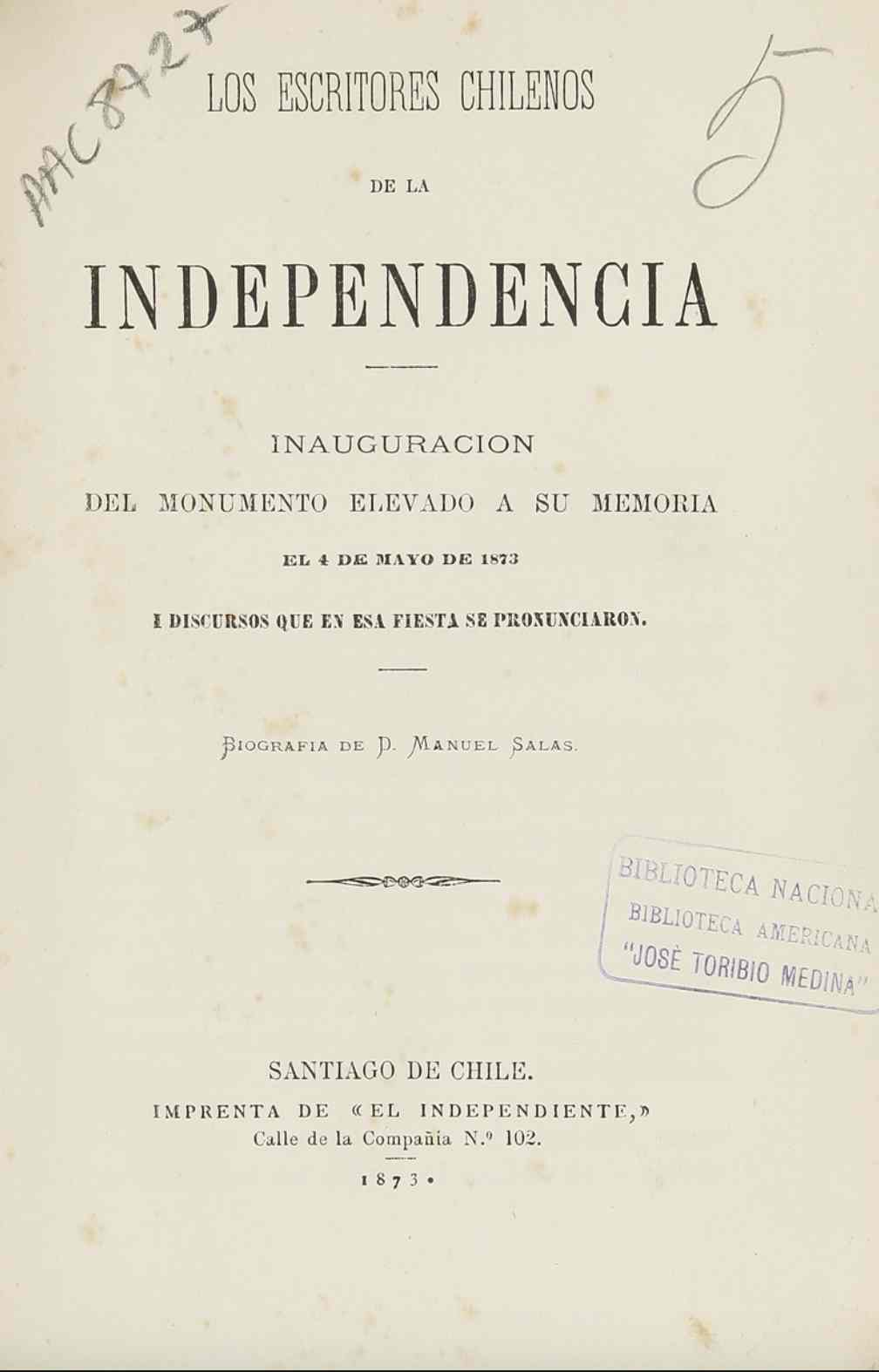 Escritos de Don Manuel de Salas y documentos relativos a él y a su familia. Tomo I