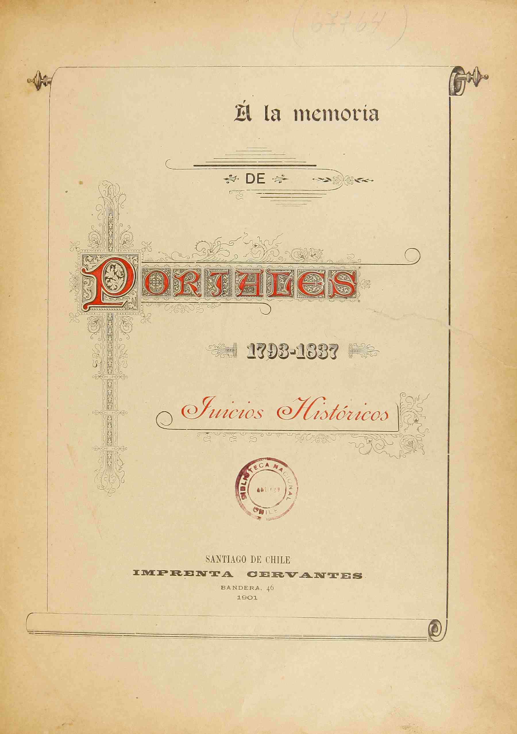 A la memoria de Portales, 1793-1837