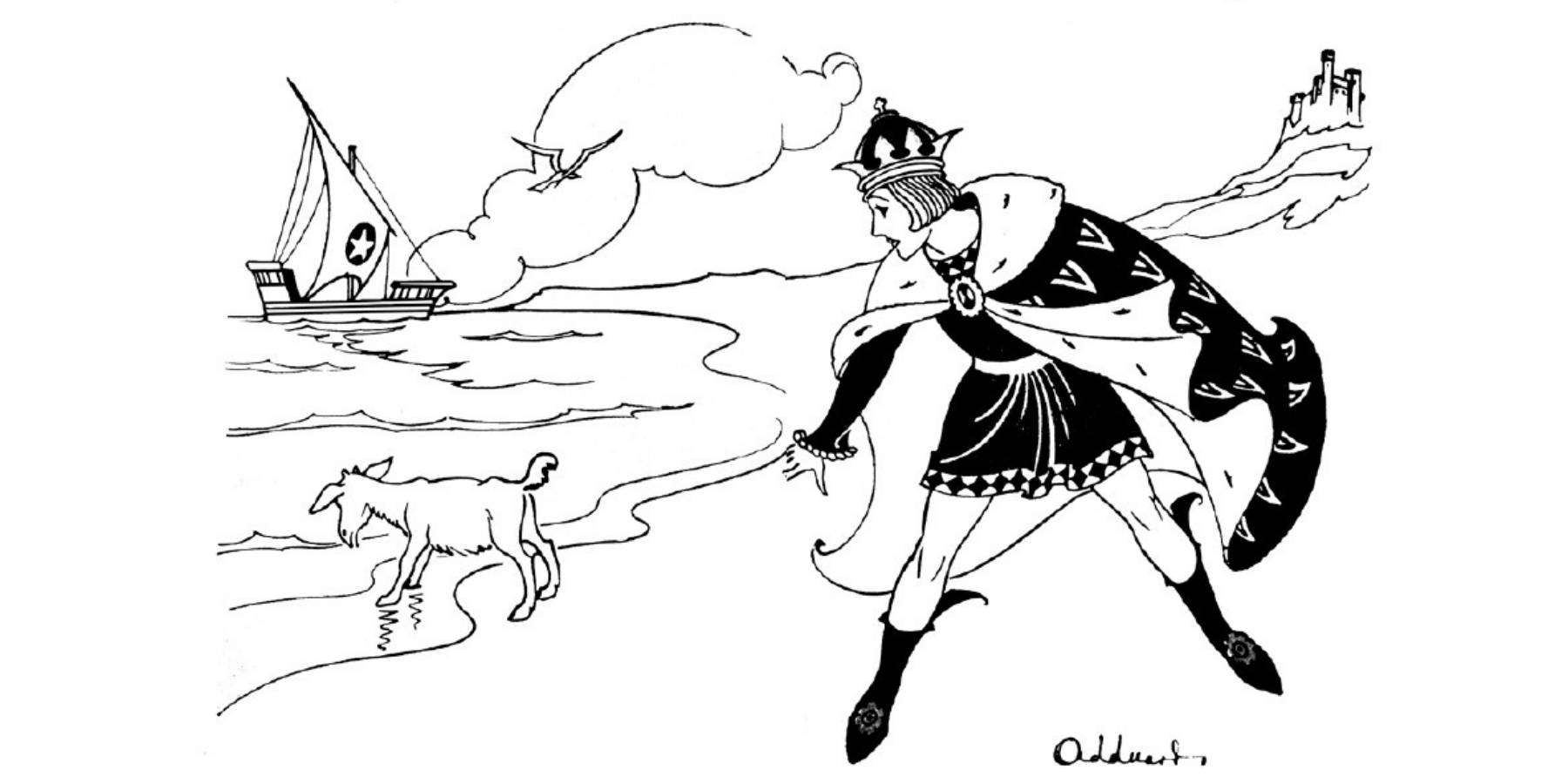 Lámina para pintar con ilustración de Adduard para la revista Mamita (1931) Lámina para pintar con ilustración de Adduard para la revista Mamita (1931)