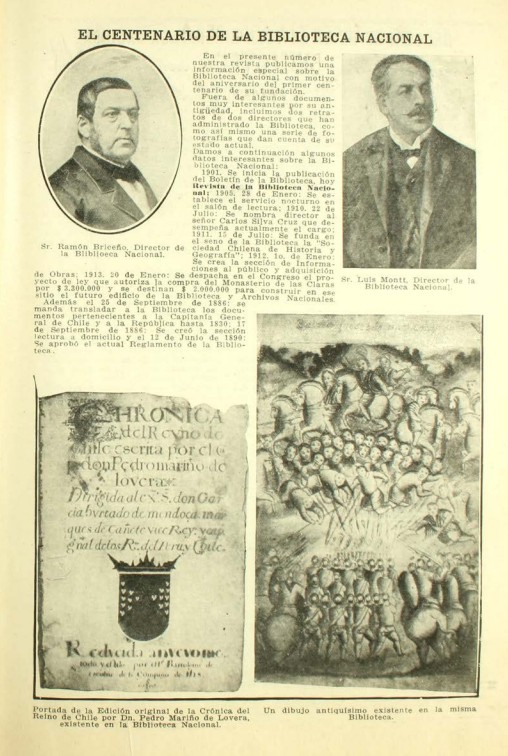 "El centenario de la Biblioteca Nacional de Chile", Revista Zig Zag (página 2)