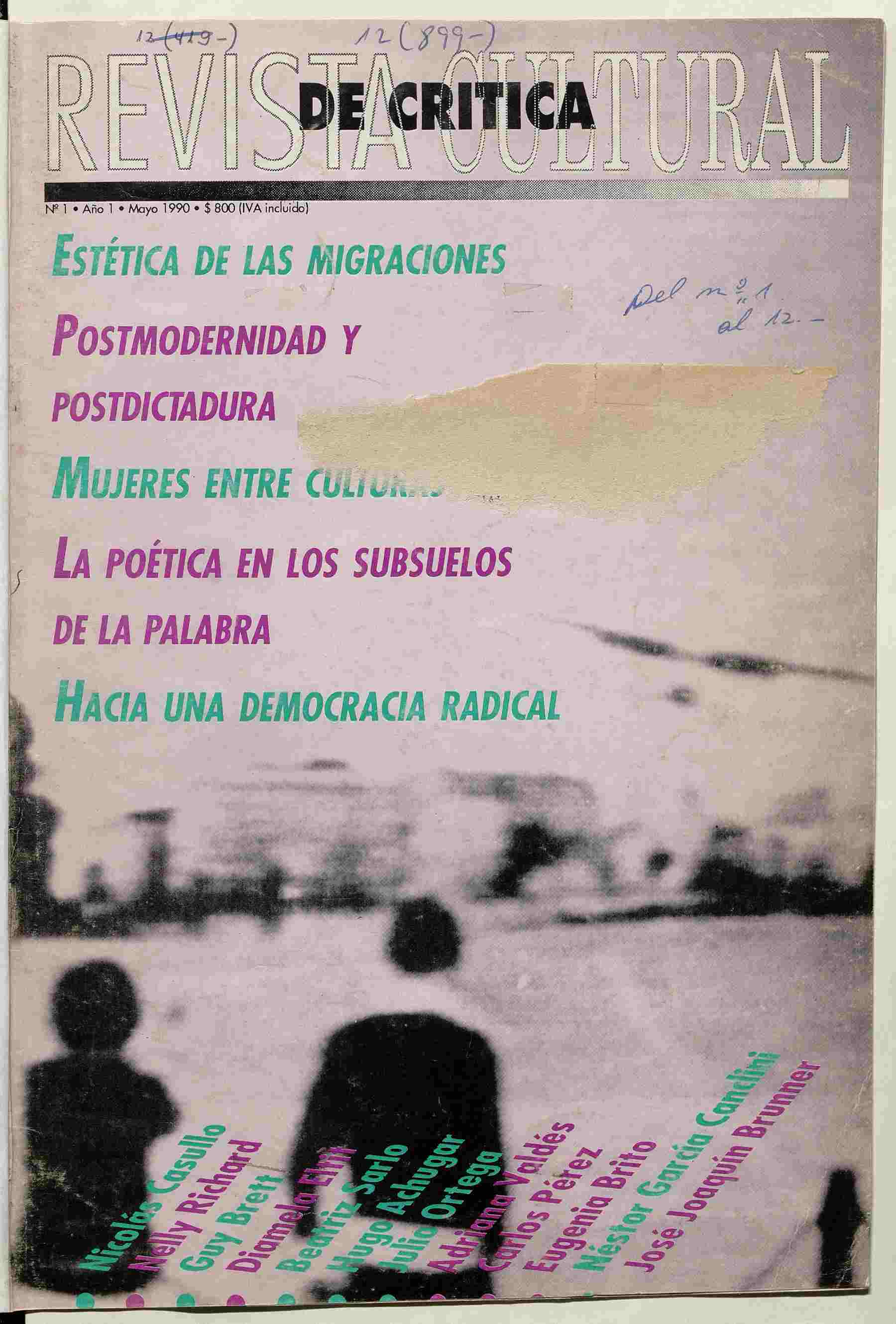 Revista de crítica cultural. Año 1, número 1, mayo de 1990.jpg