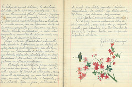 Página de un cuaderno perteneciente a Omar Cáceres: Soy