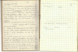 Página del cuaderno perteneciente a Adolfo Couve: manuscrito de "El parque"