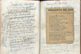 Página de un cuaderno perteneciente a Juan Guzmán Cruchaga