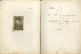 Página de un cuaderno perteneciente a Adolfo Urzúa Rozas: Obras dramáticas originales 1885 a 1908