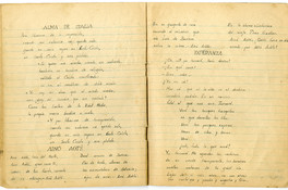 Página del cuaderno 4 de Óscar Castro: poesías; transcripciones de Amado Nervo