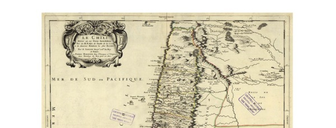 Le Chili : divisé en ses Treize Iurisdictions Tiré du R.P. Alfo de Oualle de la C.d.I. et de diverses Relations les plus Recentes