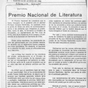 Premio Nacional de Literatura  [artículo].