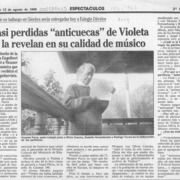 Las casi perdidas "anticuecas" de Violeta Parra la revelan en su calidad de músico  [artículo] Myriam Olate.