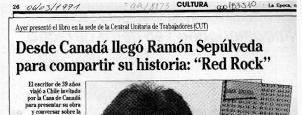 Desde Canadá llegó Ramón Sepúlveda para compartir su historia, "Red Rock"