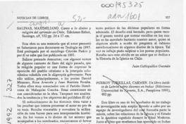 "Canto a lo divino y religión del oprimido en Chile"  [artículo] Juan Galleguillos Guzmán.