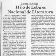Hijo de Lebu es Nacional de Literatura