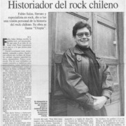 Historiador del rock chileno  [artículo] R. V.