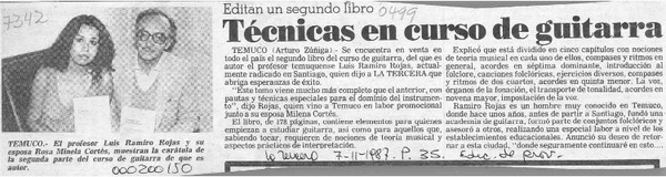 Técnicas en curso de guitarra