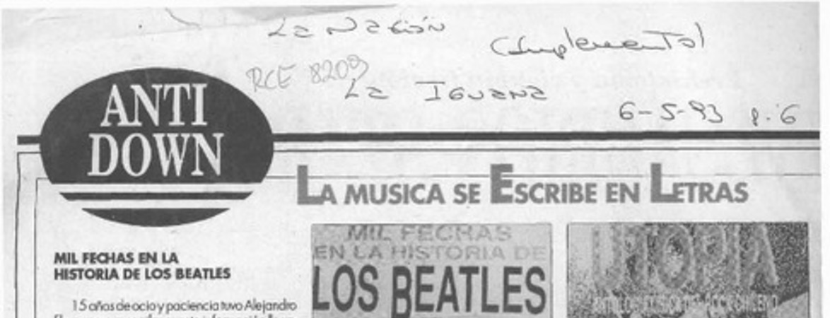 Mil fechas en la historia de los Beatles  [artículo].