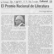 El Premio Nacional de Literatura, Braulio Arenas