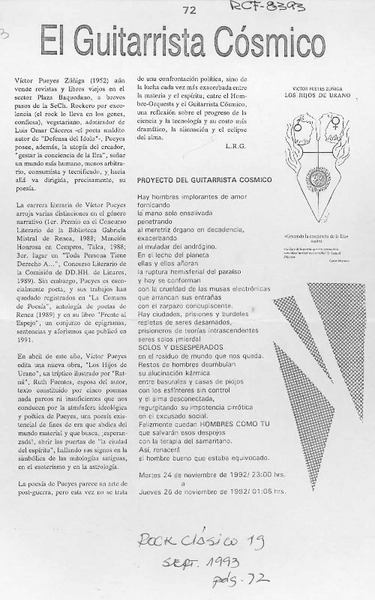El guitarrista cósmico  [artículo] L. R. G.