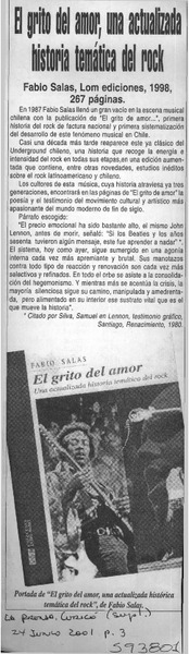 El grito del amor, una actualizada historia temática del rock  [artículo]