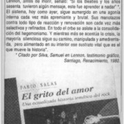 El grito del amor, una actualizada historia temática del rock  [artículo]