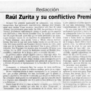 Raúl Zurita y su conflictivo Premio Nacional