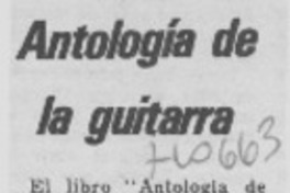Antología de la guitarra.