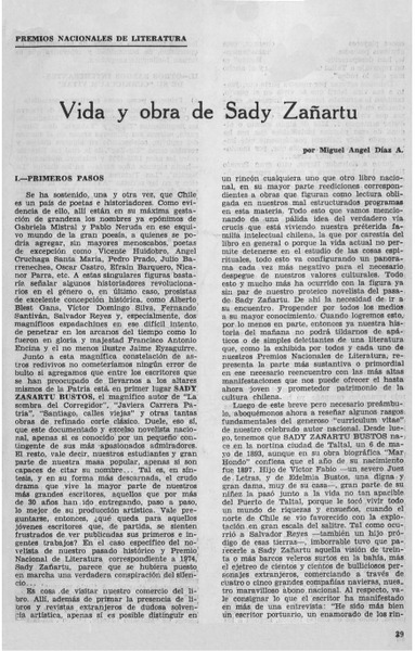 Vida y obra de Sady Zañartu