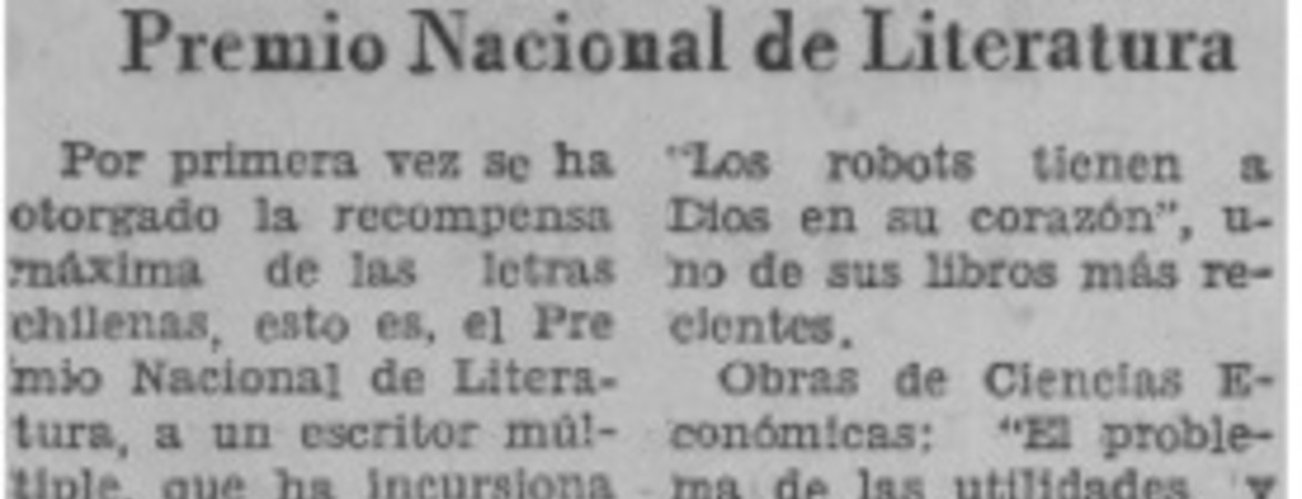 Premio Nacional de Literatura
