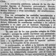 Homenaje a Artuto Aldunate y a Jorge Urrutia Blondell.