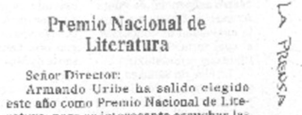 Premio Nacional de Literatura