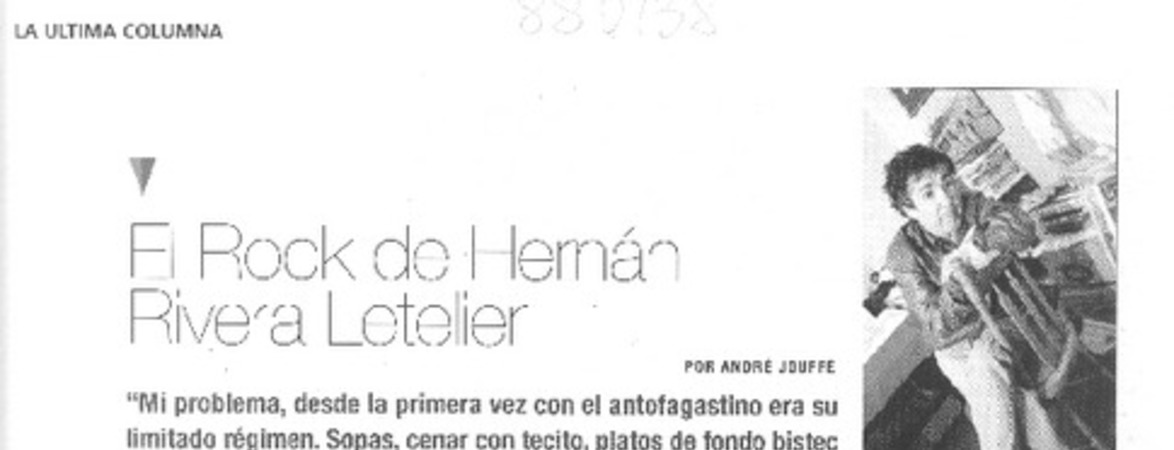 El Rock de Hernán Rivera Letelier.