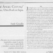 José Angel Cuevas, Maxim, otro rock en sepia  [artículo] Yanko González