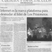 Internet es la nueva plataforma para desnudar al líder de Los Prisioneros  <artículo> Marcelo Contreras